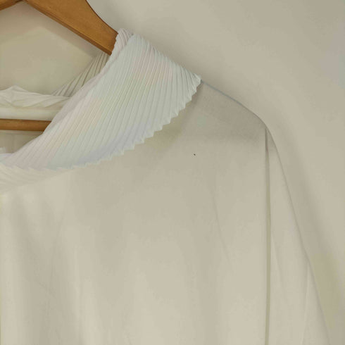 イッセイミヤケ ISSEY MIYAKE 襟プリーツプルオーバーシャツ レディース JPN:2