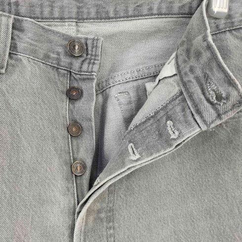リーバイス Levis USA製 ボタン裏532刻印 501 先染め グレー デニムパンツ メンズ 34inch
