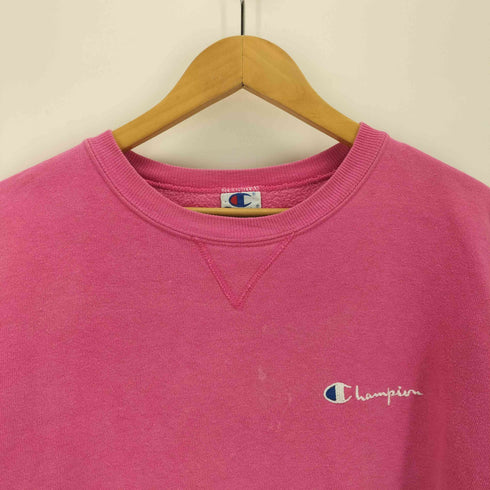 チャンピオン Champion 90s USA製 ワンポイントロゴ刺繍 クルーネックスウェット メンズ import:L