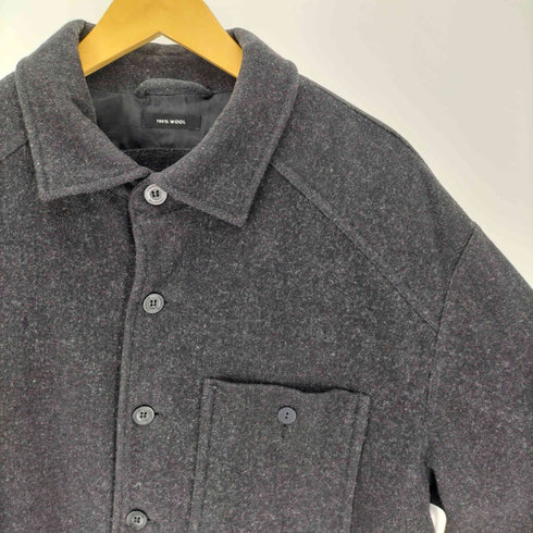 クレイボーン Claiborne 90S ウール フェルト シャツジャケット メンズ import:L