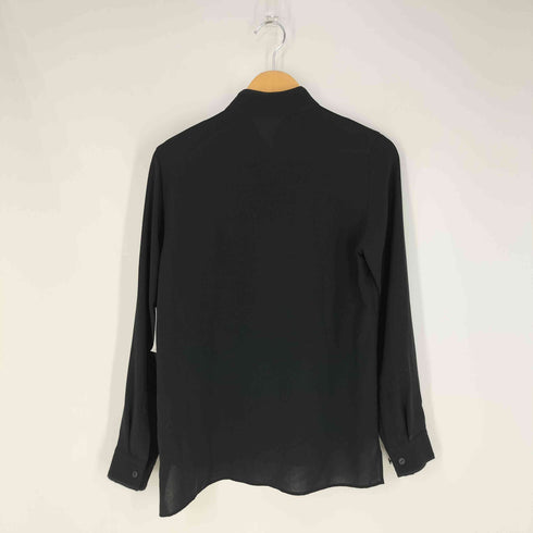 イッセイミヤケ ISSEY MIYAKE スタンドカラー比翼シャツ レディース JPN:2