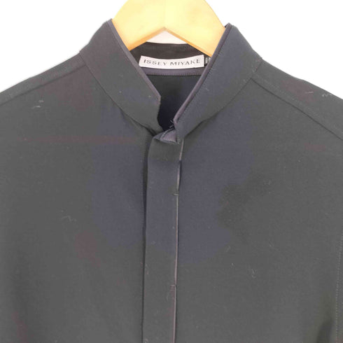 イッセイミヤケ ISSEY MIYAKE スタンドカラー比翼シャツ レディース JPN:2