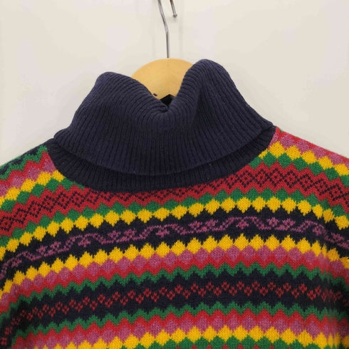 エスプリ ESPRIT 総柄切替 ハイネックニット メンズ JPN:M