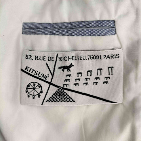 メゾンキツネ MAISON KITSUNE 金ボタン 1B コットンテーラードジャケット メンズ 44R