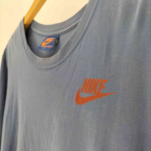 ナイキ NIKE TRACK&FIELD 紺タグ 復刻 アームゴツナイキ ロゴプリント L/S Tシャツ ロンT メンズ import:L