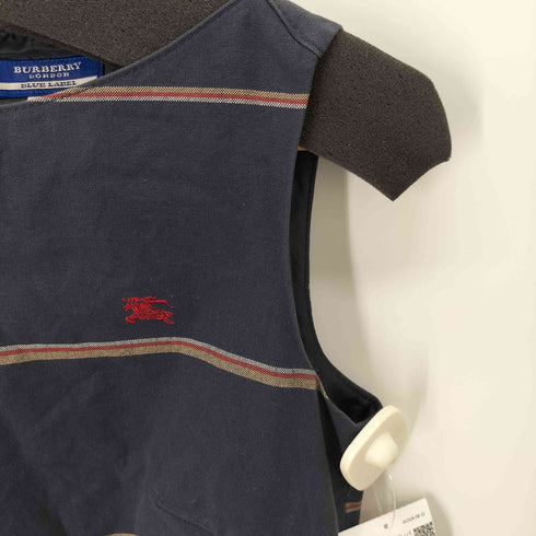 バーバリーブルーレーベル BURBERRY BLUE LABEL ホース刺繍 チュニックワンピース ノースリーブ レディース JPN:38