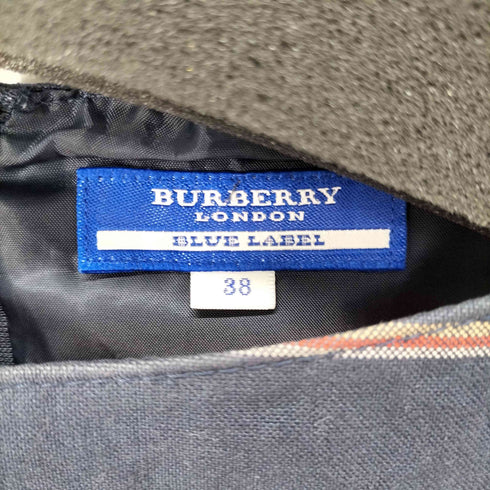 バーバリーブルーレーベル BURBERRY BLUE LABEL ホース刺繍 チュニックワンピース ノースリーブ レディース JPN:38