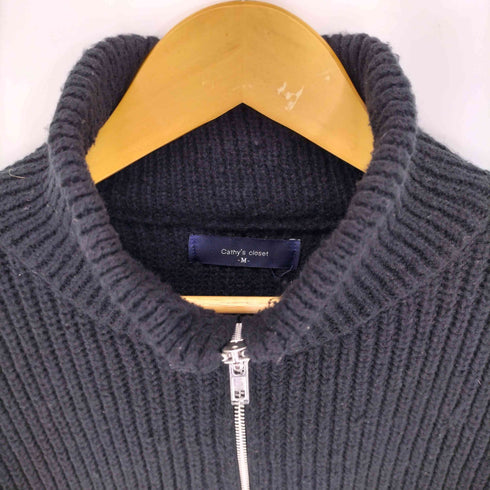 cathy's closet 片畦 オーバーサイズ ダブルジップ ドライバーズニット メンズ JPN:M