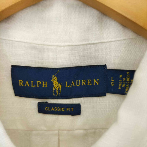 ポロラルフローレン POLO RALPH LAUREN ポニー刺繍 リネンBD S/Sシャツ メンズ JPN:L
