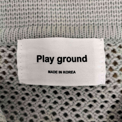 play ground メッシュニットポロ メンズ