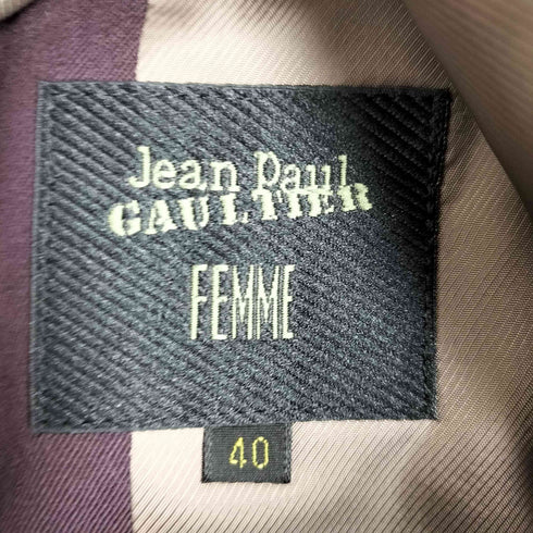 ジャンポールゴルチエフェム Jean Paul GAULTIER FEMME OLD 日本製 4ポケット ウール ステンカラーコート レディース JPN:40