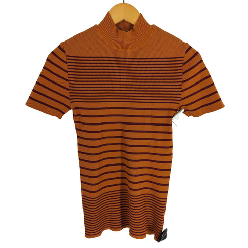 ジャンポールゴルチエクラシック Jean Paul GAULTIER CLASSIQUE ボーダー モックネック ストレッチ カットソー レディース EUR:48