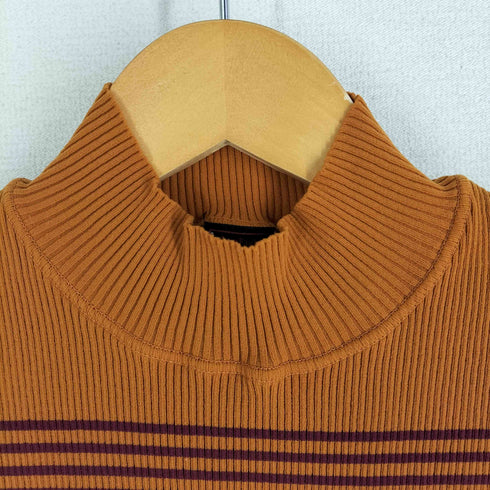 ジャンポールゴルチエクラシック Jean Paul GAULTIER CLASSIQUE ボーダー モックネック ストレッチ カットソー レディース EUR:48