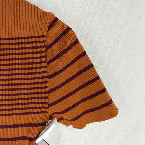 ジャンポールゴルチエクラシック Jean Paul GAULTIER CLASSIQUE ボーダー モックネック ストレッチ カットソー レディース EUR:48