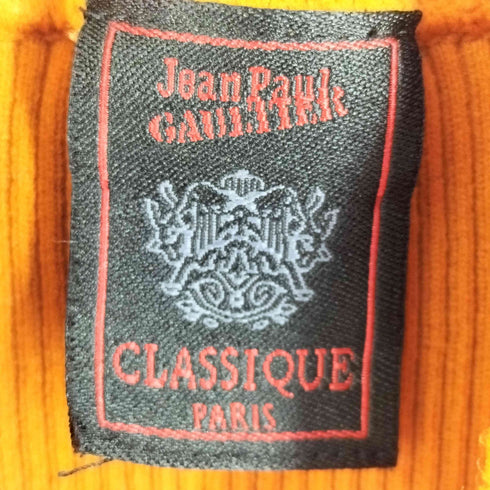 ジャンポールゴルチエクラシック Jean Paul GAULTIER CLASSIQUE ボーダー モックネック ストレッチ カットソー レディース EUR:48
