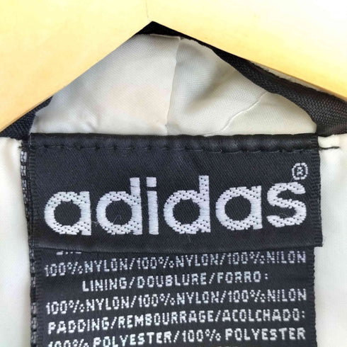 アディダス adidas 80s 万国旗タグ 袖トレフォイルロゴ 裏地キルティング 3ラインナイロンジャケット メンズ import:M