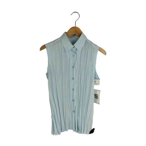 イッセイミヤケ ISSEY MIYAKE White label ノースリーブ プリーツ シャツ レディース
