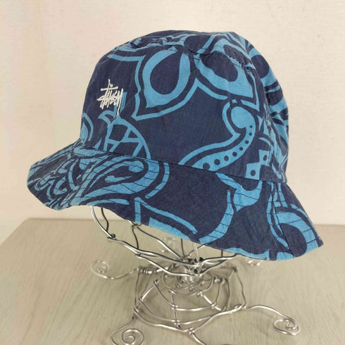 ステューシー Stussy OLD STUSSY HATS ショーンロゴ刺繍 フローラルパターン バケットハット メンズ L-XL