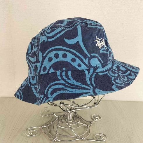 ステューシー Stussy OLD STUSSY HATS ショーンロゴ刺繍 フローラルパターン バケットハット メンズ L-XL