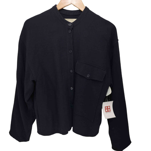 スタジオニコルソン STUDIO NICHOLSON CARINE SHIRT ウール混 バンドカラー シャツジャケット レディース JPN:1