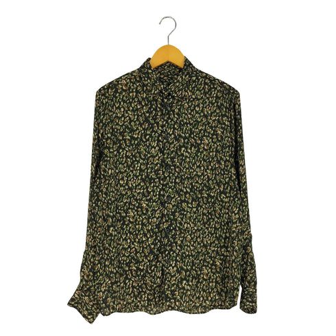 ザラ ZARA 総柄 とろみシャツ メンズ import:L