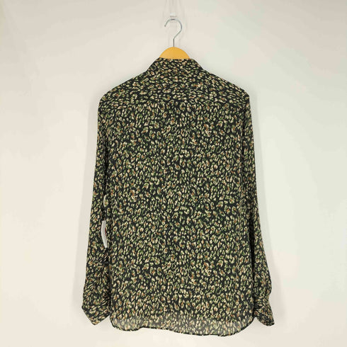 ザラ ZARA 総柄 とろみシャツ メンズ import:L