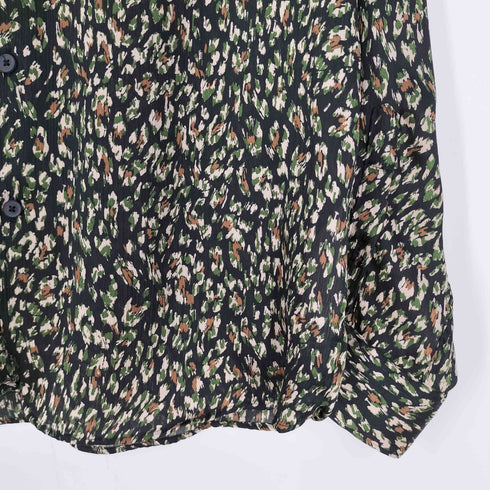 ザラ ZARA 総柄 とろみシャツ メンズ import:L