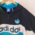 アディダス adidas トレフォイルロゴ ロゴプリント スイッチングカラー ジップアップパーカー メンズ 2XO