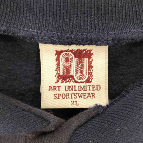 ART UNLIMITED SPORTS WEAR USA製 リーフ プリント ポロ スウェット メンズ import:XL