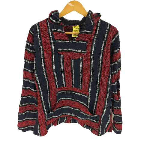 FRANKS TEXTILES メキシコ製 マルチカラー ストライプ メキシカンパーカー メンズ import:L