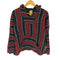 FRANKS TEXTILES メキシコ製 マルチカラー ストライプ メキシカンパーカー メンズ import:L