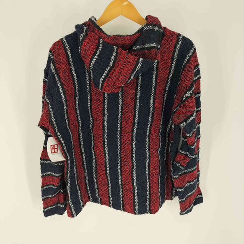FRANKS TEXTILES メキシコ製 マルチカラー ストライプ メキシカンパーカー メンズ import:L