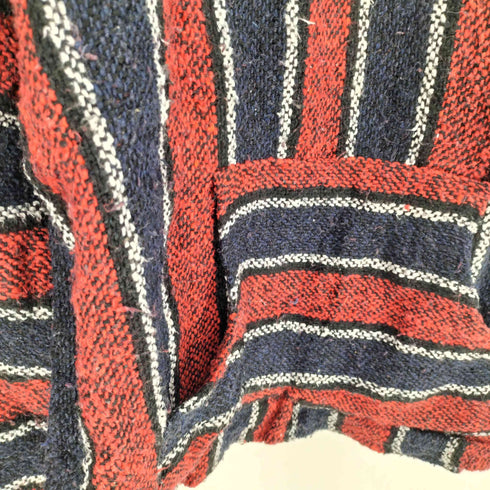 FRANKS TEXTILES メキシコ製 マルチカラー ストライプ メキシカンパーカー メンズ import:L