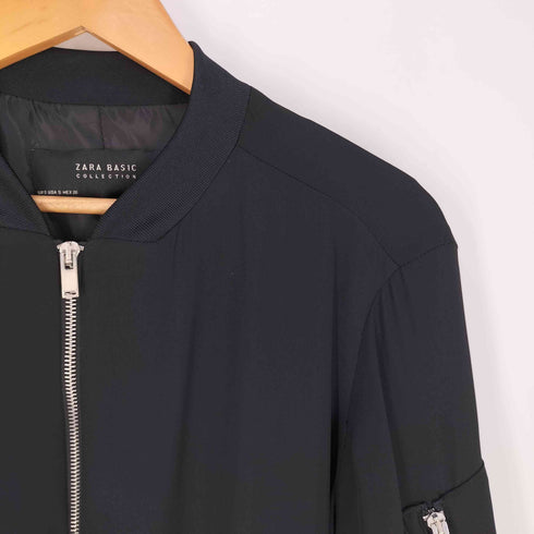 ザラ ZARA BASIC COLLECTION ライトウェイト MA-1 ブルゾン レディース import:S