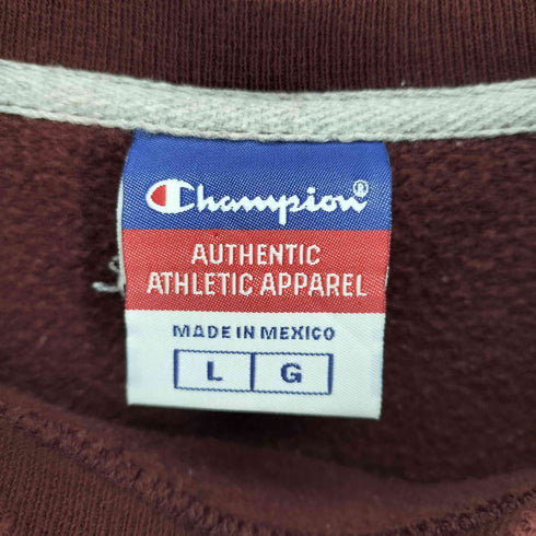 チャンピオン Champion 00S メキシコ製 AUTHENTIC ATHLETIC APPAREL 前V 刺繍目有り 裏起毛 スウェット メンズ import:L
