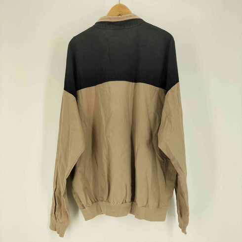 pm active wear 90S USA製 BRANSON 鹿 プリント バイカラー アノラック プルオーバー メンズ import:XXL