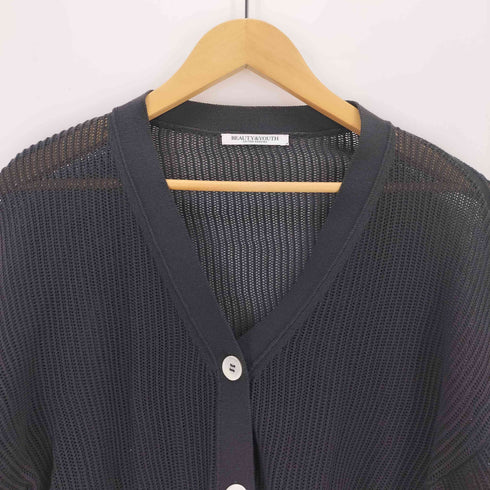 ビューティーアンドユースユナイテッドアローズ BEAUTY & YOUTH UNITED ARROWS メッシュ Vネッククロップド ニットカーディガン レディース FREE
