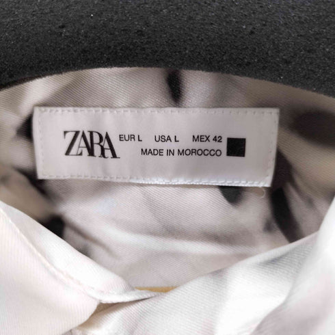 ザラ ZARA リーフプリントシャツ 総柄シャツ メンズ JPN:L