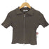 スライ SLY FRONT ZIP CUT RIB トップス レディース FREE