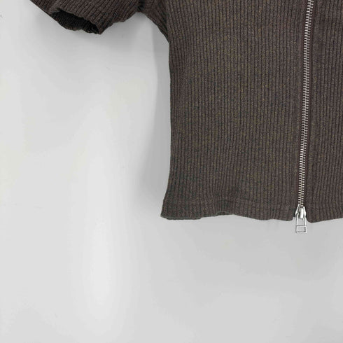スライ SLY FRONT ZIP CUT RIB トップス レディース FREE