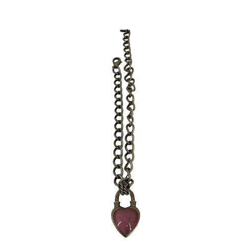NEVER END Chain Choker/Necklace Silver/Pink #1755 レディース