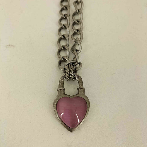 NEVER END Chain Choker/Necklace Silver/Pink #1755 レディース