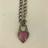 NEVER END Chain Choker/Necklace Silver/Pink #1755 レディース