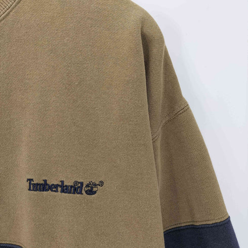 ティンバーランド Timberland ロゴ刺繍 ワンボーダー スウェットカットソー メンズ import:L