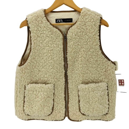 ザラ ZARA エコボアフリースベスト レディース import:XS