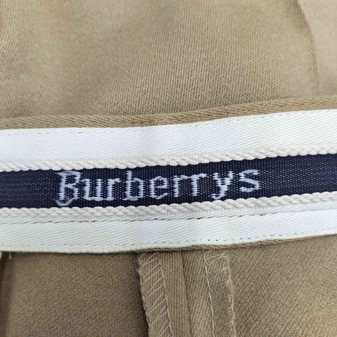 バーバリーズ BURBERRYS ロゴ刺繍 ツータックウールパンツ メンズ L