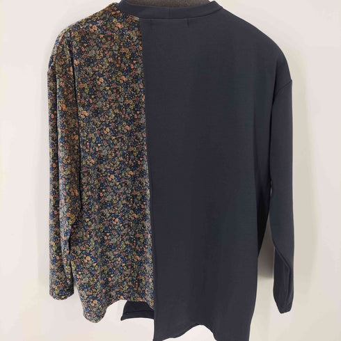 カンビオ CAMBIO アシンメトリー切り替えカットソー ベロア 総柄 メンズ import:S
