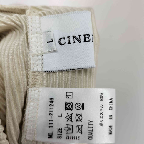CINEMATIQ プリーツストレッチワイドパンツ レディース JPN:L