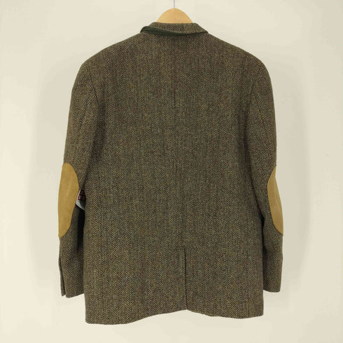 Harris Tweed ARTHUR'S BEING ヘリンボーン スウェードエルボーパッチ ツイード 3Bテーラードジャケット メンズ