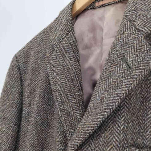 Harris Tweed ARTHUR'S BEING ヘリンボーン スウェードエルボーパッチ ツイード 3Bテーラードジャケット メンズ
